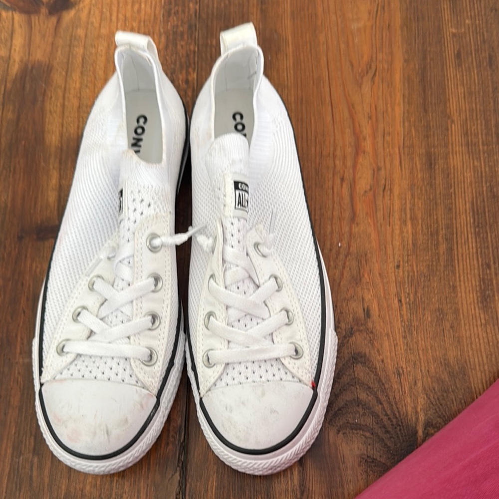 Converse White High-Top Sneakers Classic Canvas Design